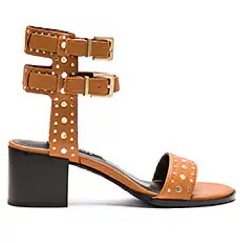 Senso sandals brown / gold studs